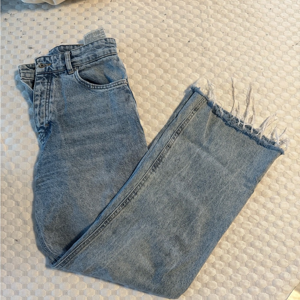 Zara Light Blue Ankle Jeans